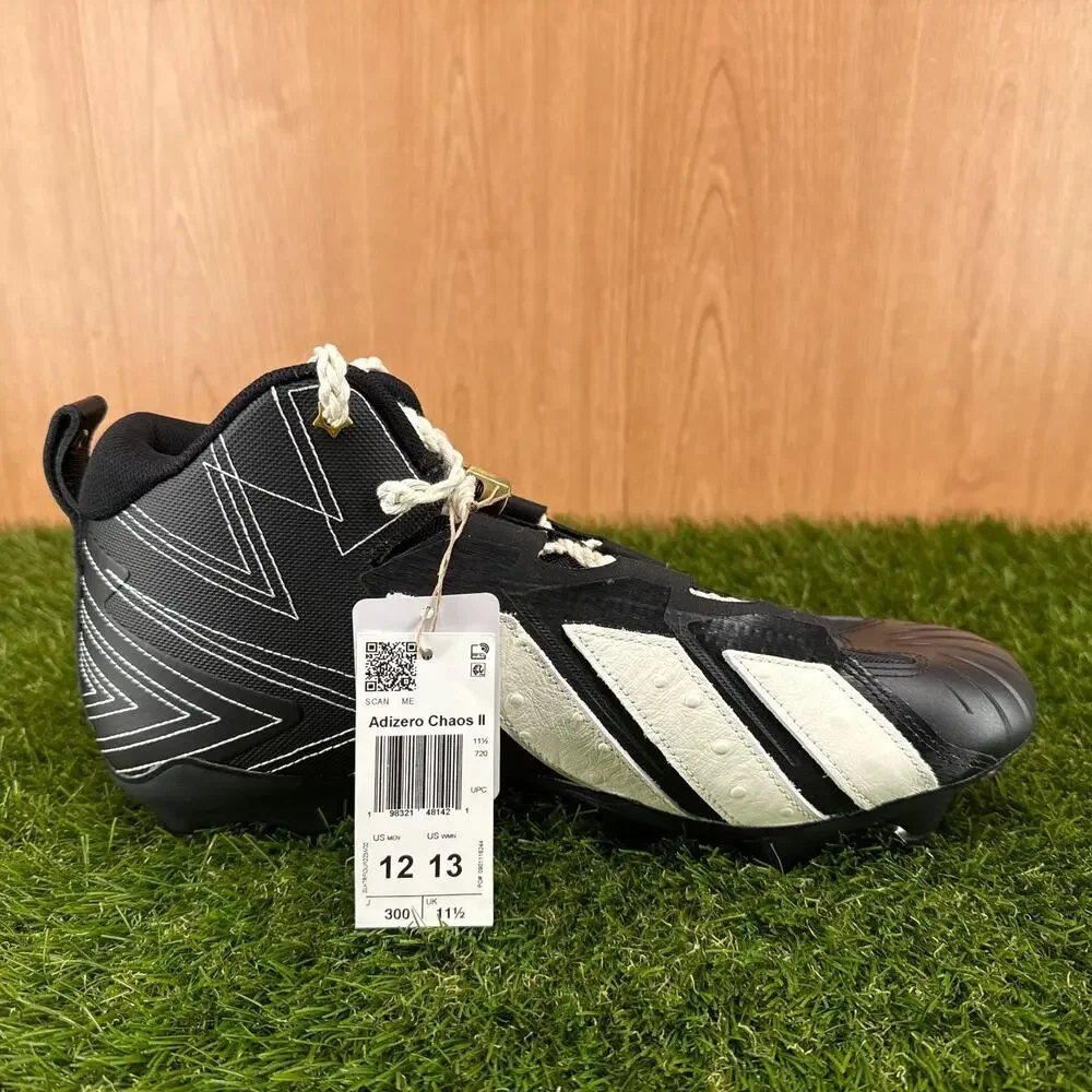 adidas Adizero Chaos II Lineman Rodeo Black Football Cleats JQ1404 Men's Size 12